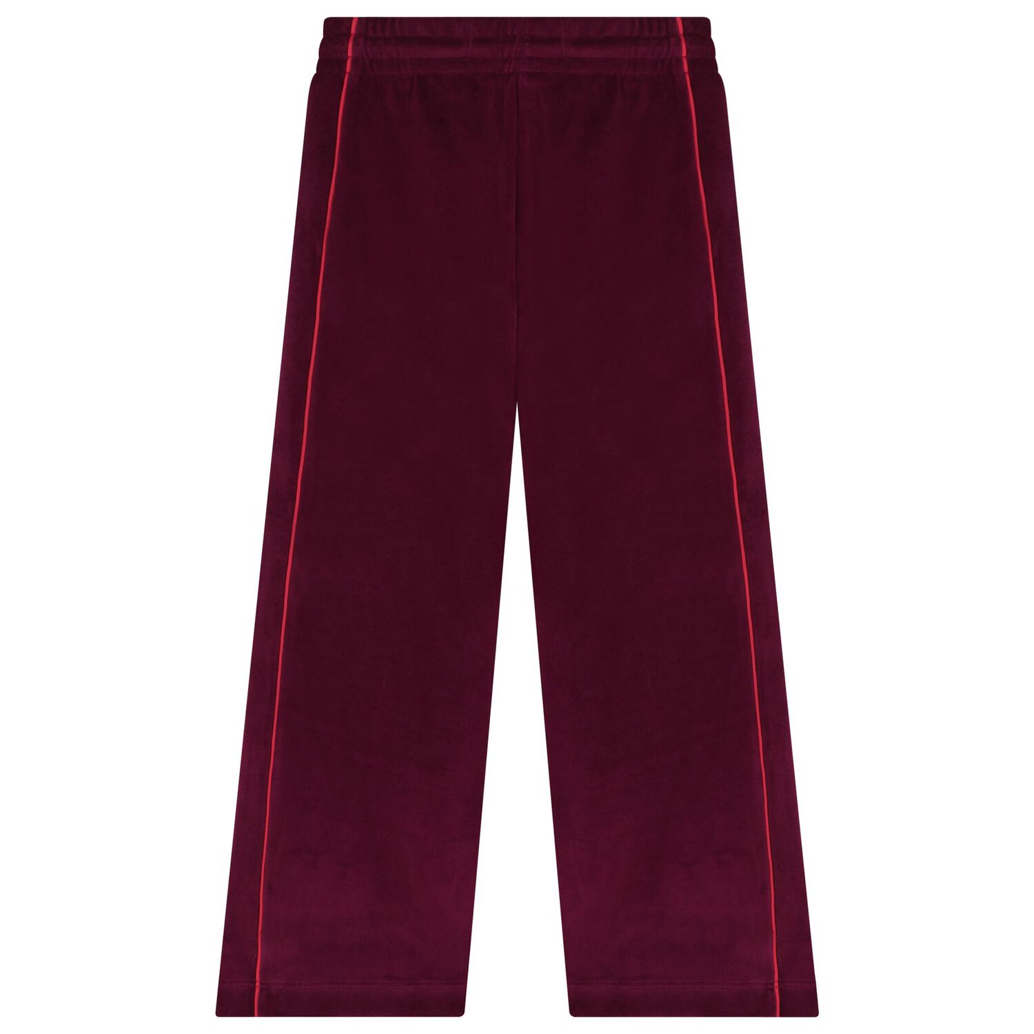 Girls Burgundy Logo Trousers, 2, hi-res