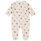 Baby Girls Grey Teddy Bear Logo Babygrow, 1, hi-res