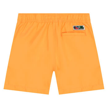 Boys Neon Orange Swim Shorts