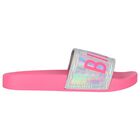 Girls Pink Logo Sliders, 1, hi-res