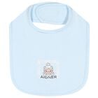 Baby Boys Blue Teddy Bear Logo Baby Bib, 2, hi-res