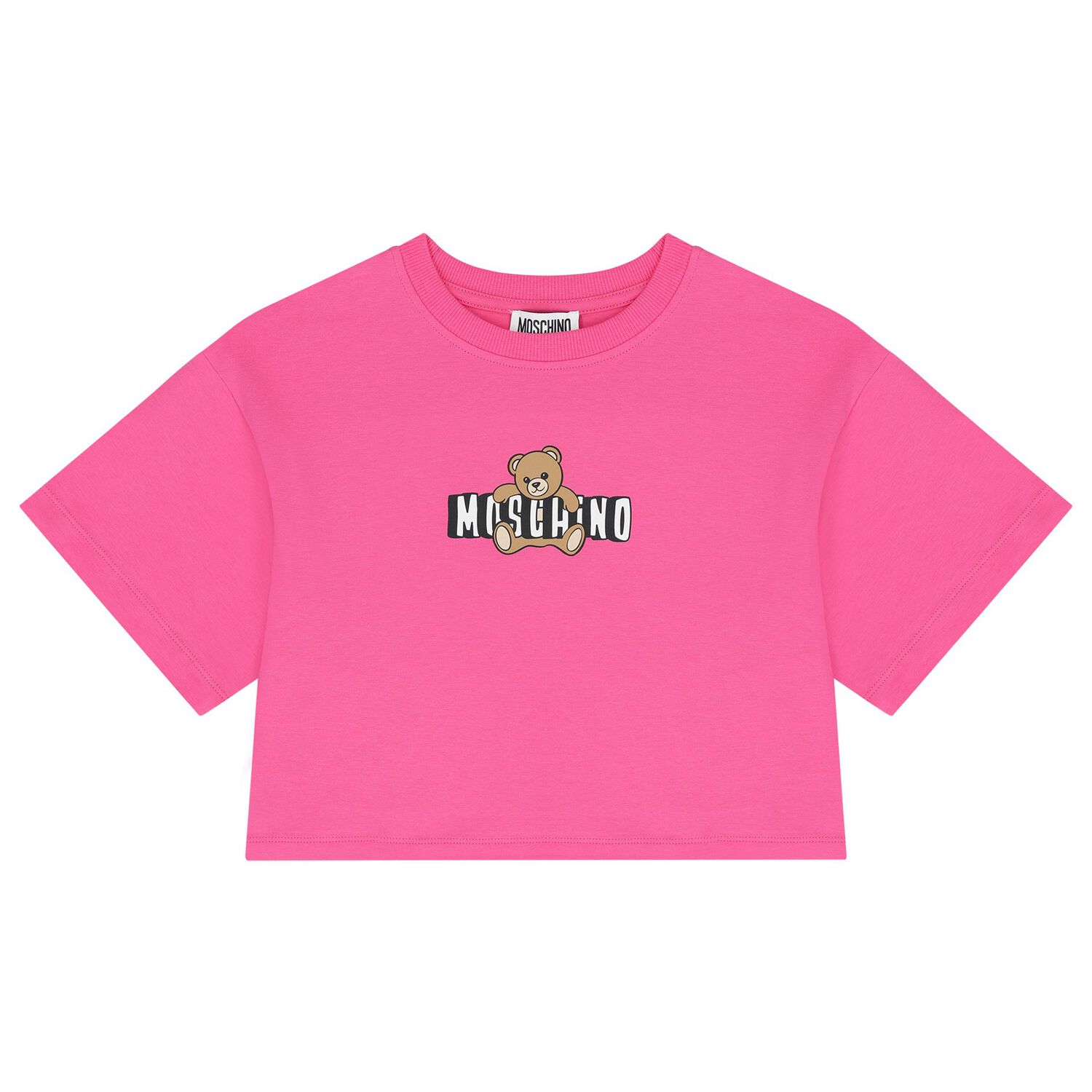 طقم شورت بنات بالشعار بطبعه تيدى بير باللون الوردى, 1, hi-res