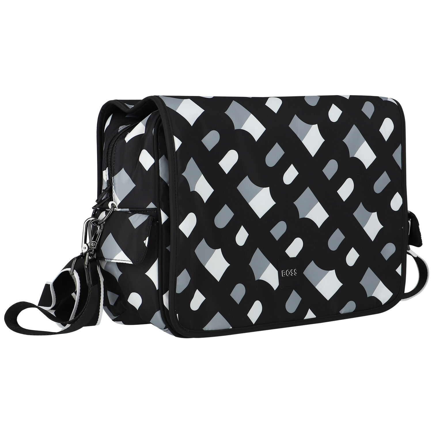 Black & White Logo Baby Changing Bag, 1, hi-res