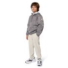Boys Black, Beige & White Checked Windbreaker, 1, hi-res