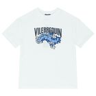 White Logo Wave T-Shirt, 1, hi-res