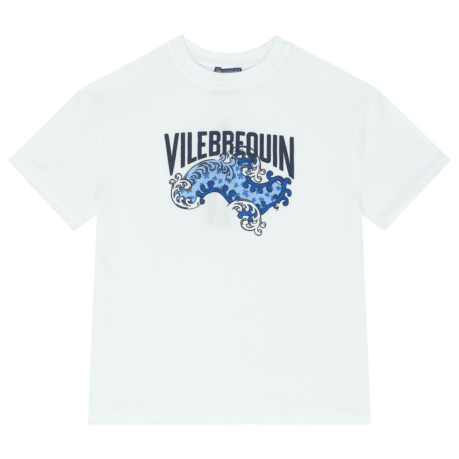White Logo Wave T-Shirt, 1, hi-res