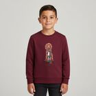 سويت شيرت بشعار الأحمر للأولاد, 1, hi-res