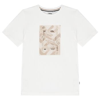 Boys White Logo T-Shirt
