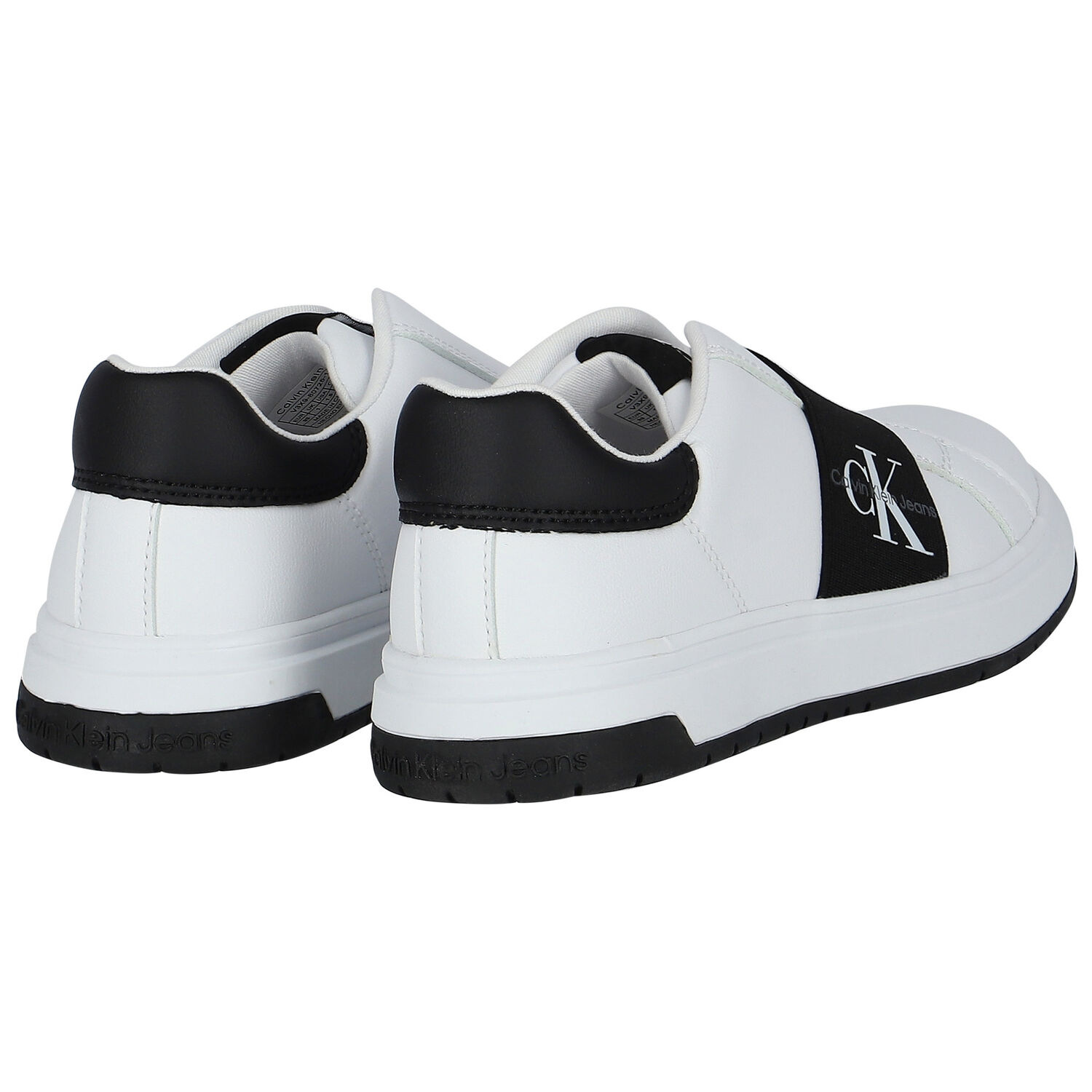 White Logo Trainers, 1, hi-res