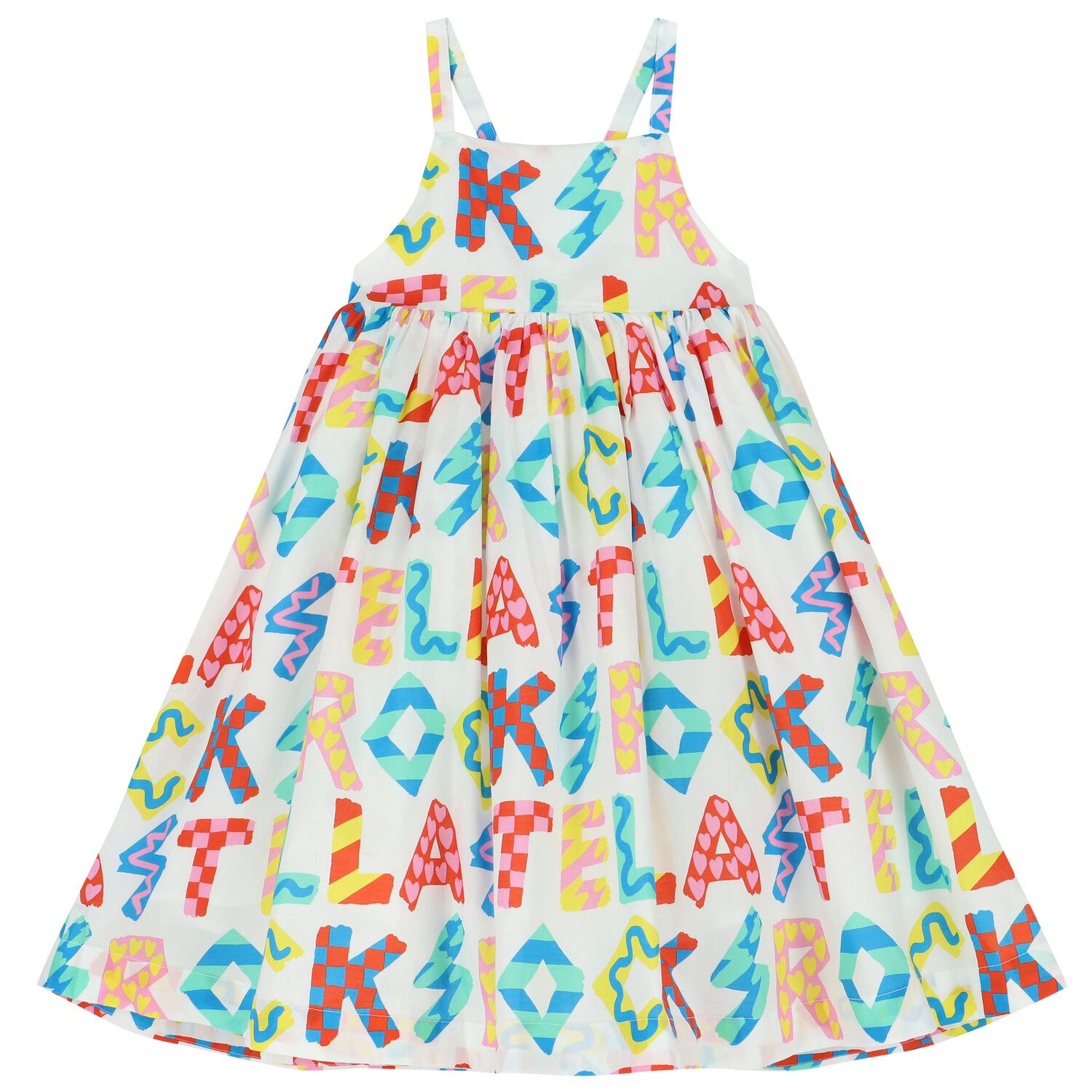 Girls Ivory Logo Dress, 1, hi-res image number null