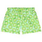 Boys Green Kiwi Shorts, 1, hi-res