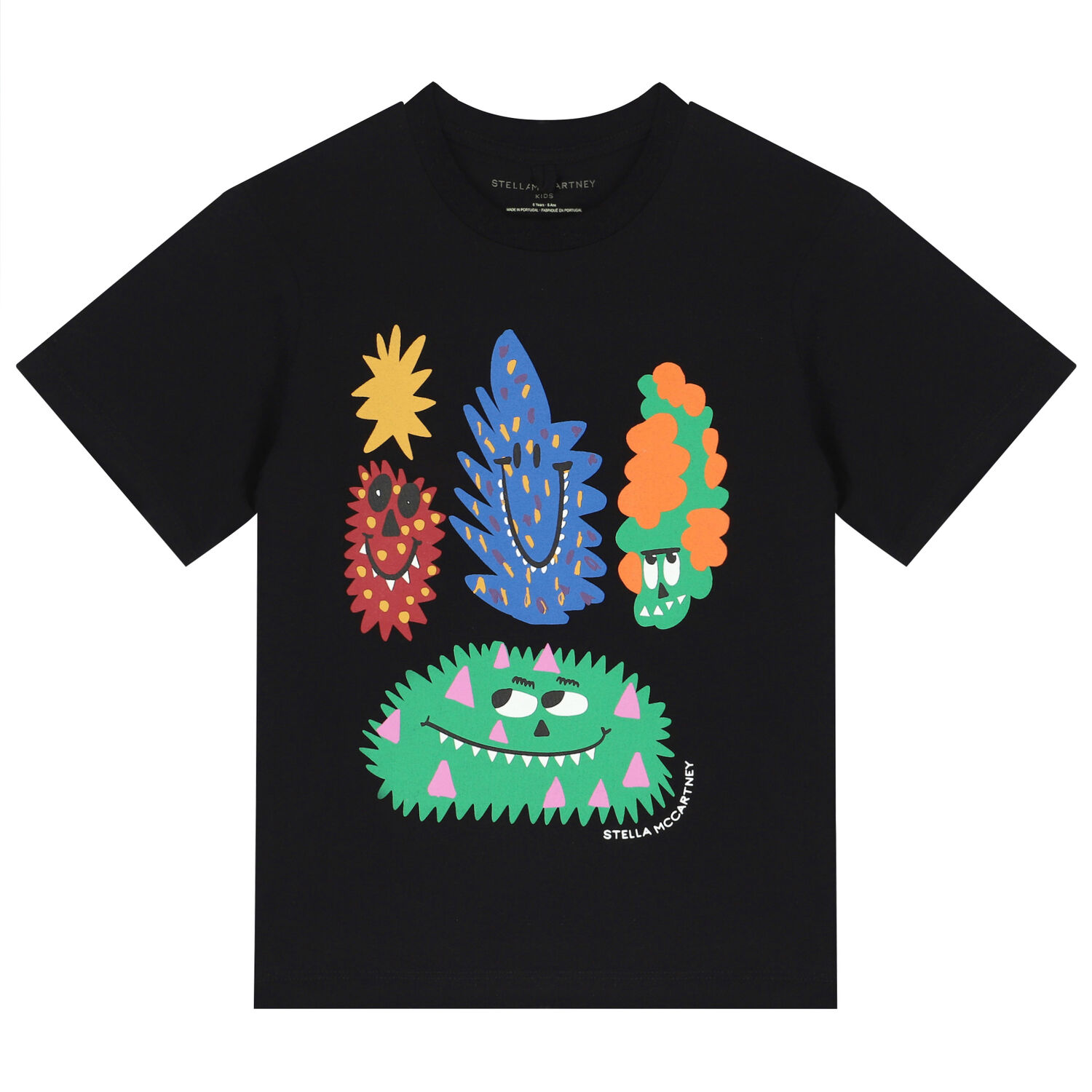 Boys Black Monster T-Shirt, 1, hi-res