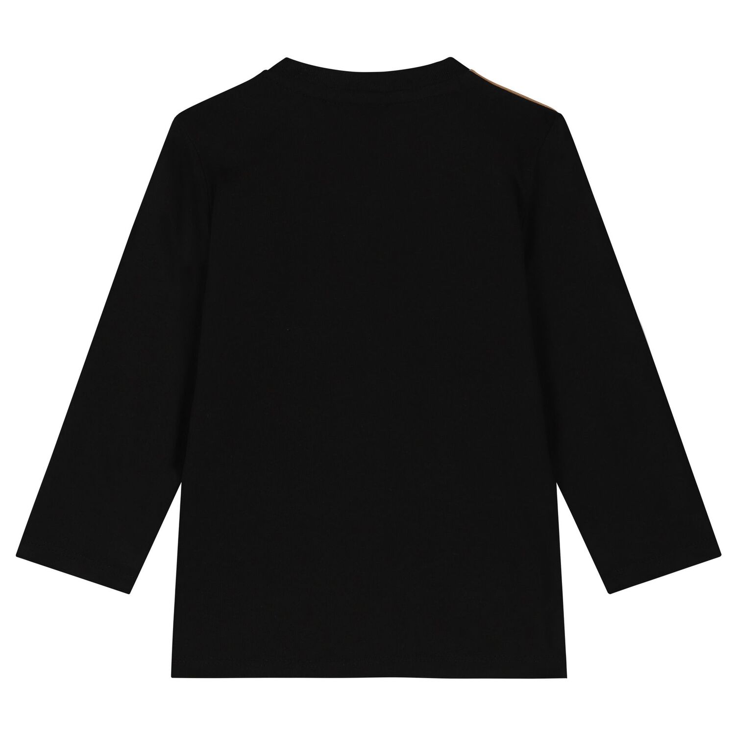 Younger Boys Black Logo Long Sleeve Top, 1, hi-res image number null