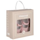 طقم بنات ربطة رأس و جوارب  باللون الوردي , 3, hi-res