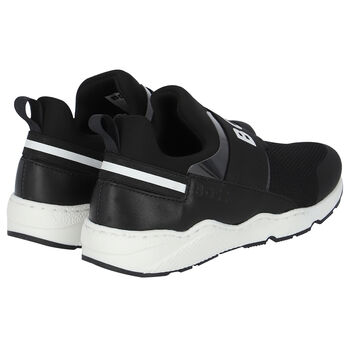 Boys Black Logo Trainers