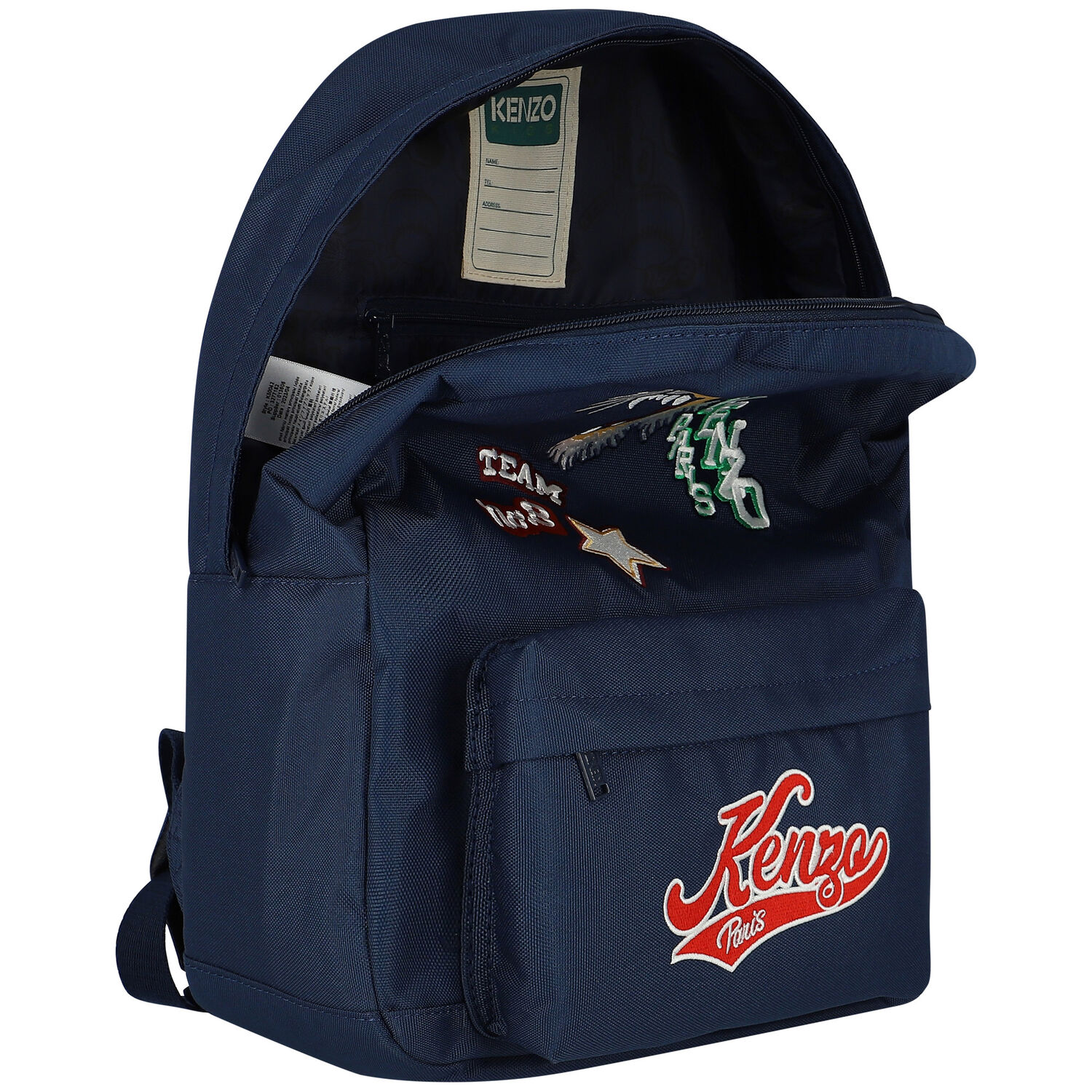 Navy Blue Varsity Tiger Backpack, 1, hi-res