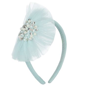 Girls Blue Tulle Headband