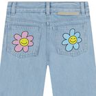 بنطلون جينز للبنات باللون الازرق , 1, hi-res