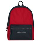 Boys Red & Navy Blue Logo Backpack, 1, hi-res