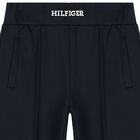 Girls Navy Blue Logo Trousers, 1, hi-res