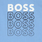 تيشيرت أولاد بالشعار باللون الازرق, 3, hi-res