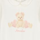 Baby Girls Ivory Teddy Bear Babygrow, 1, hi-res