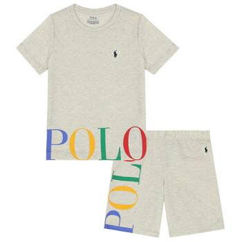 Boys Ivory Logo Pyjamas