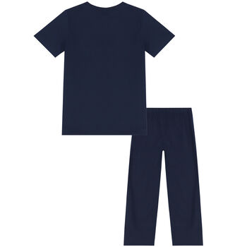 Boys Navy Logo Pyjamas