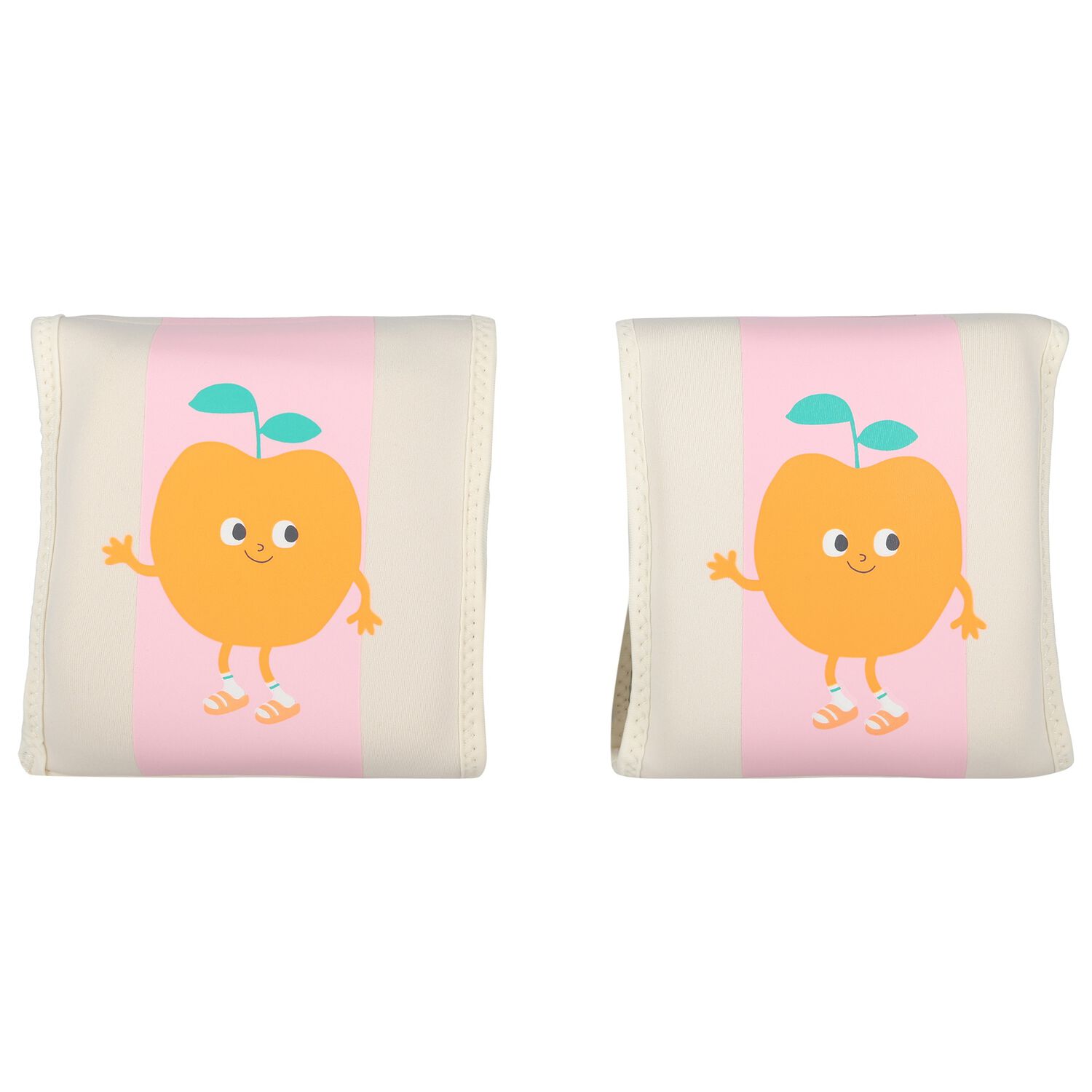 Beige & Pink Striped Peach Arm Bands, 1, hi-res