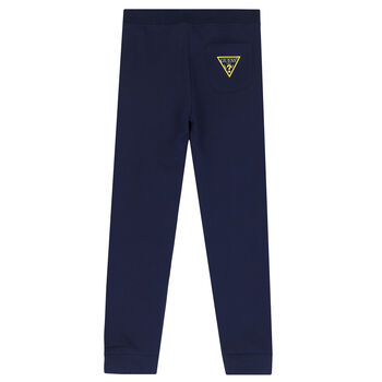 Boys Navy Logo Joggers