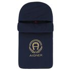 Baby Boys Navy & Gold Logo Baby Nest, 2, hi-res