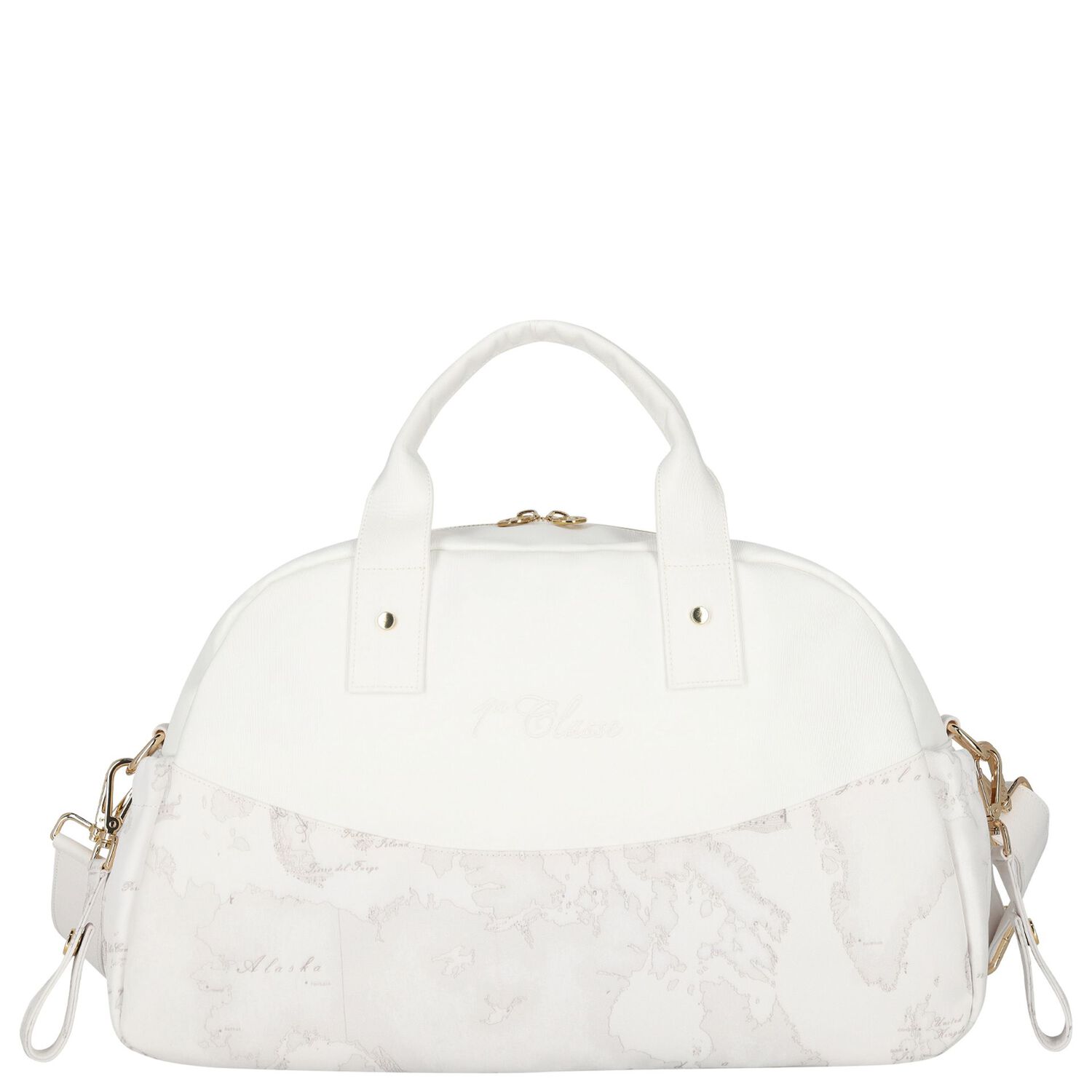 White Geo Map Baby Changing Bag , 2, hi-res