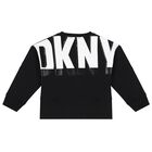 Girls Black Logo Sweatshirt, 1, hi-res