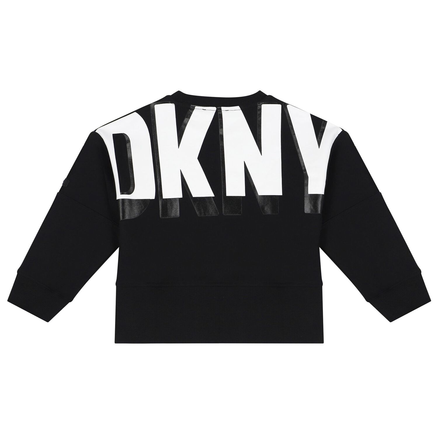 Girls Black Logo Sweatshirt, 1, hi-res image number null