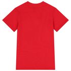 فستان بناتي أحمر بشعار حقيبة, 1, hi-res