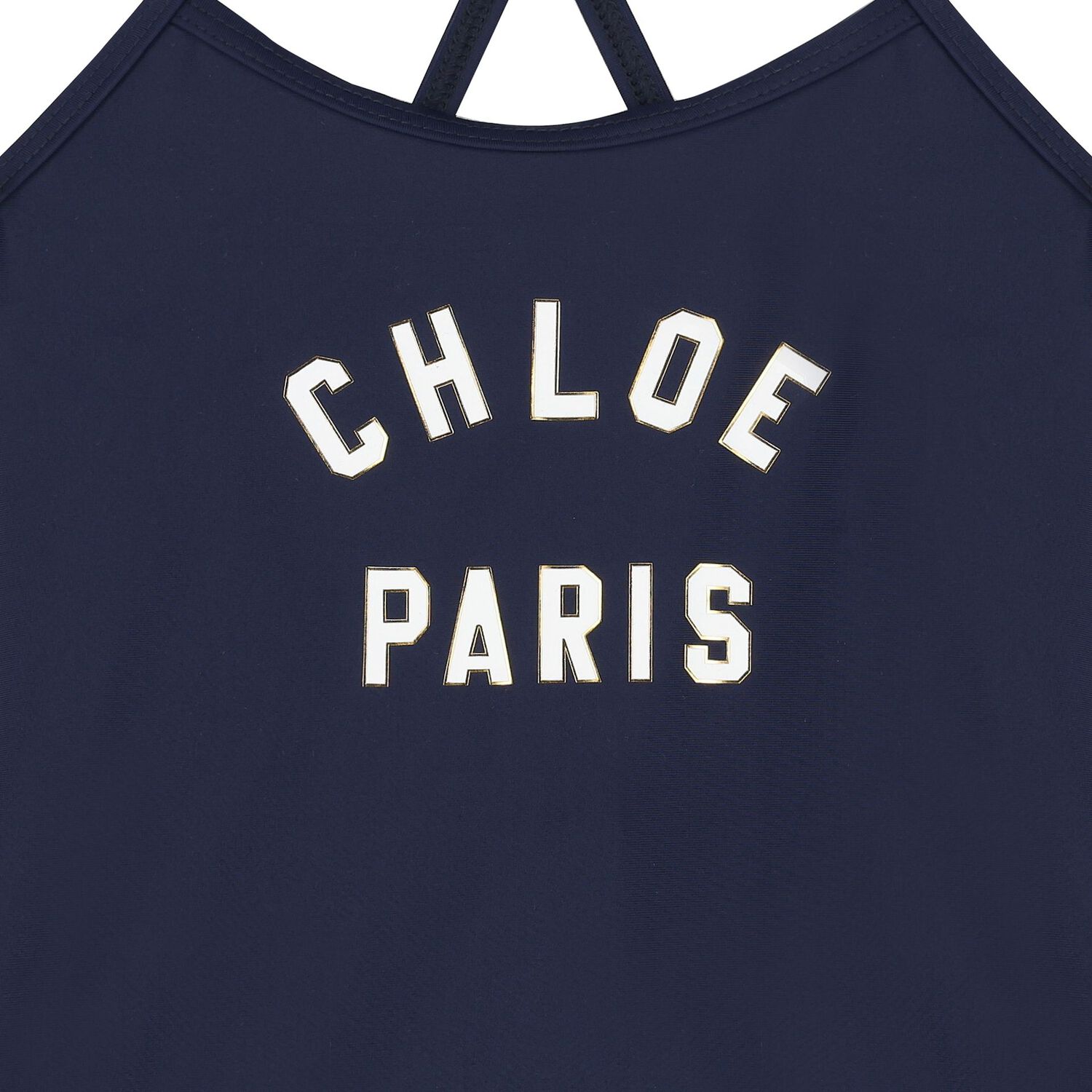 Girls Navy Blue Logo Swimsuit, 1, hi-res image number null