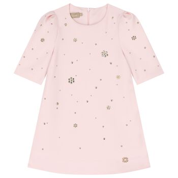 Girls Pink Embellished Dress