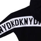 توب بسحاب بالشعار باللون الأسود للبنات, 1, hi-res