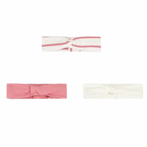 Baby Girls Ivory & Pink Hairbands ( 3-Pack )