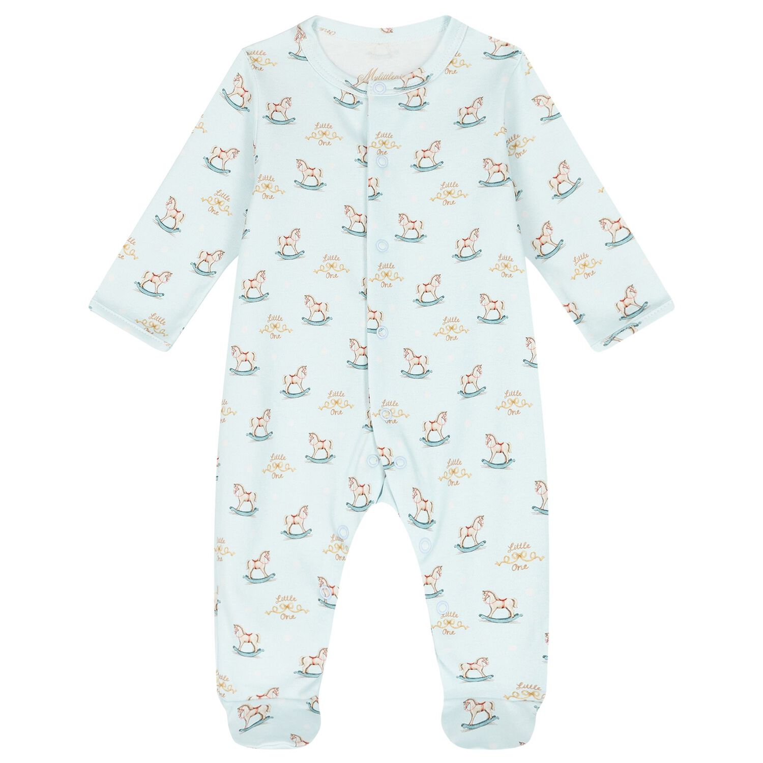 Blue Rocking Horse Babygrow Set, 1, hi-res image number null