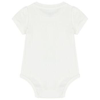 Baby Girls White Polo Bear Bodysuit