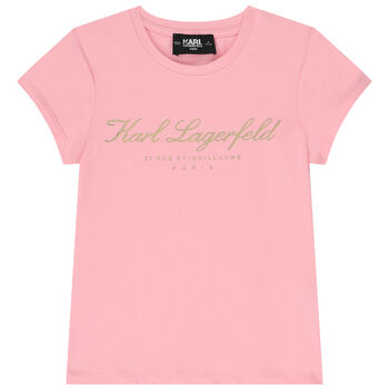 Girls Pink Logo T-Shirt