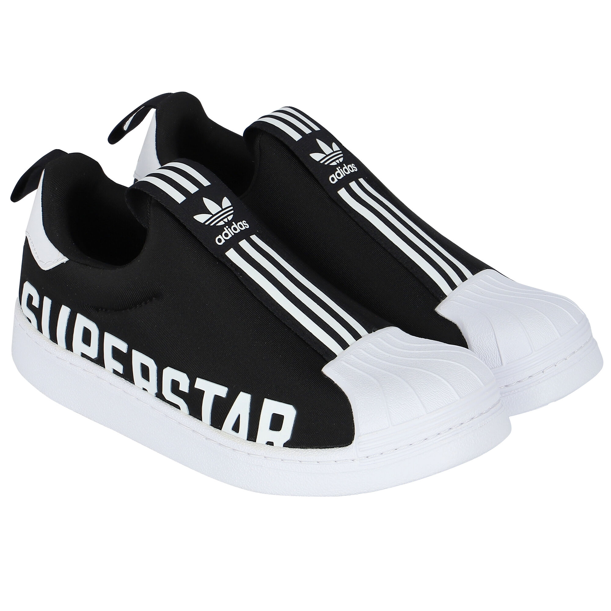 Adidas originals superstar slip on kids Black on sale