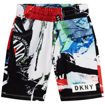Boys Black & Red Logo Shorts