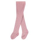 Younger Girls Pink Stars Tights, 2, hi-res