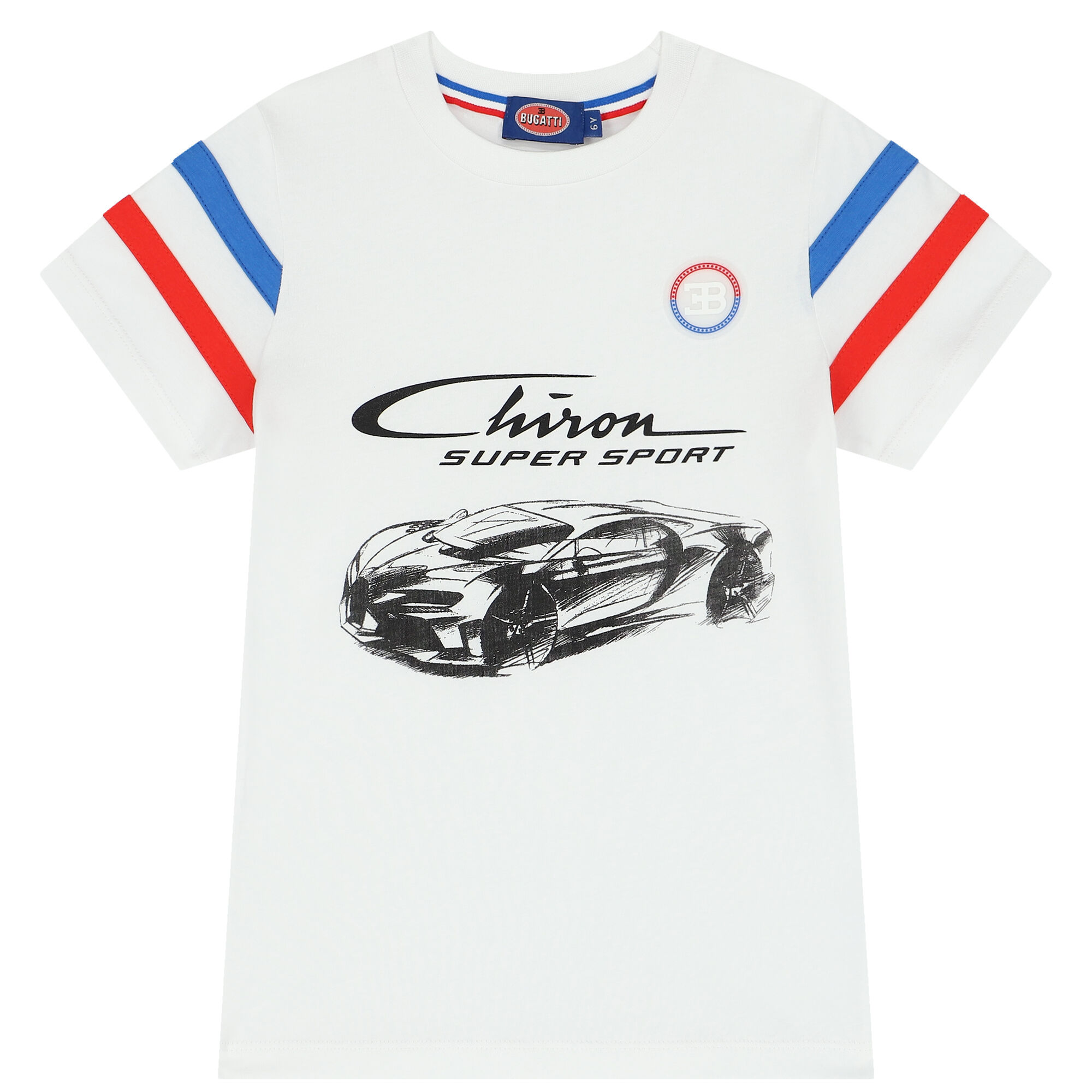 Bugatti Junior Boys White Sports Car T Shirt Junior Couture UAE