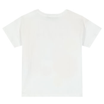 Younger Girls White Logo T-Shirt