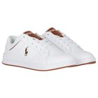 Boys White Logo Trainers, 1, hi-res
