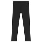 طقم ليجينز بنات بالشعار باللون الاسود , 1, hi-res