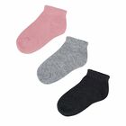 Girls Pink, Grey & Charcoal Socks ( 3-Pack ), 2, hi-res